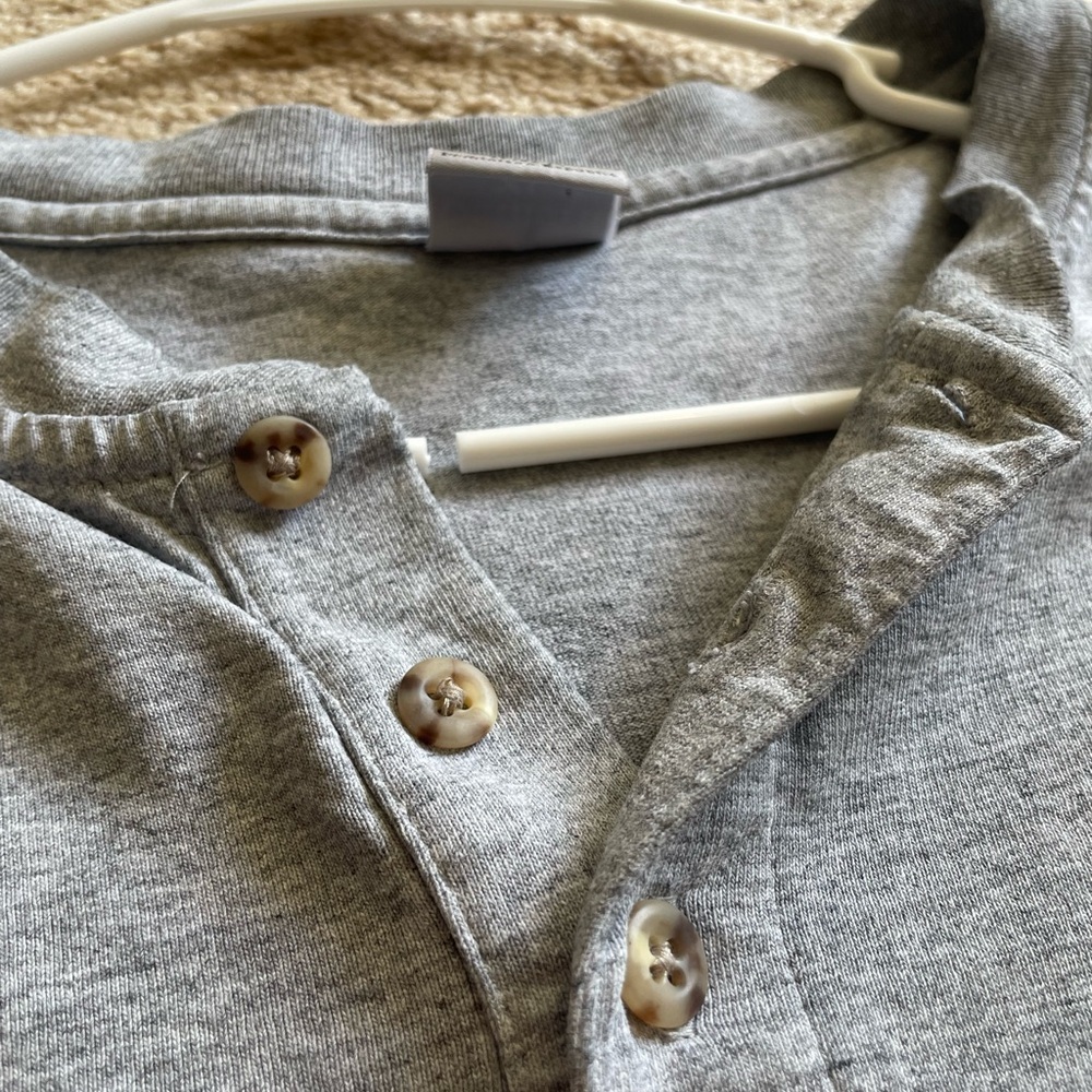 Carhartt Shirt Mens XL Grey Loose Fit Crew Neck Long Sleeve Pocket Utility - Picture 3 of 5